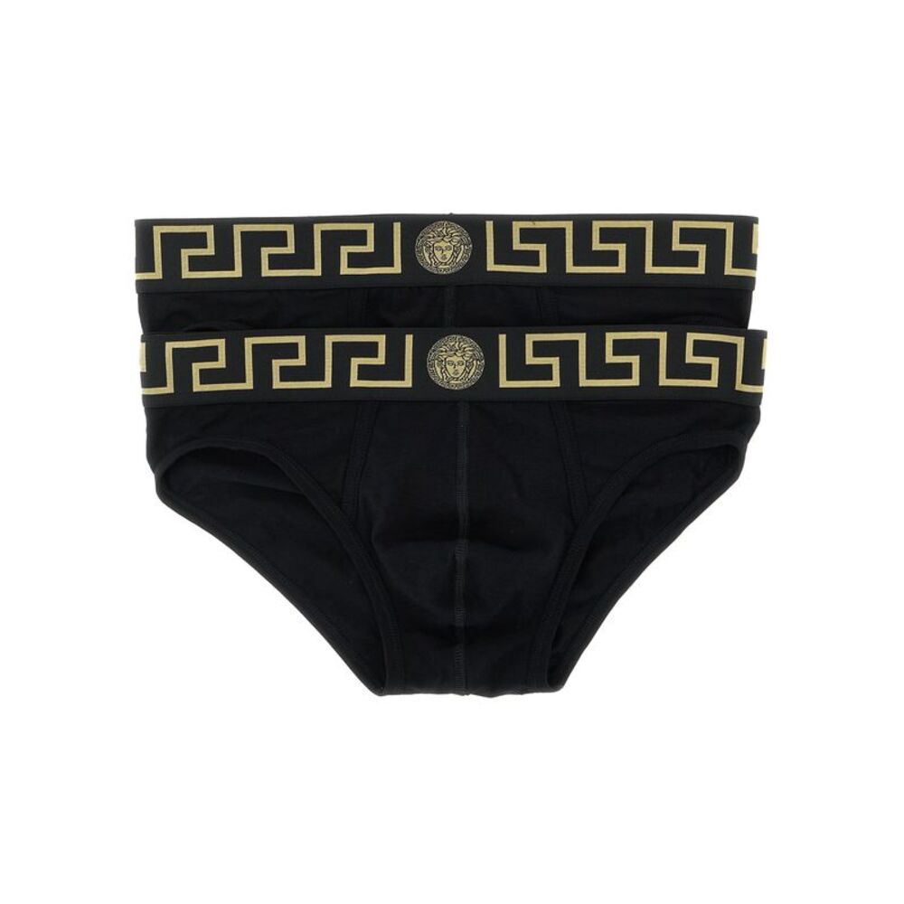 Versace Men's Greca 2-Pack Briefs Set